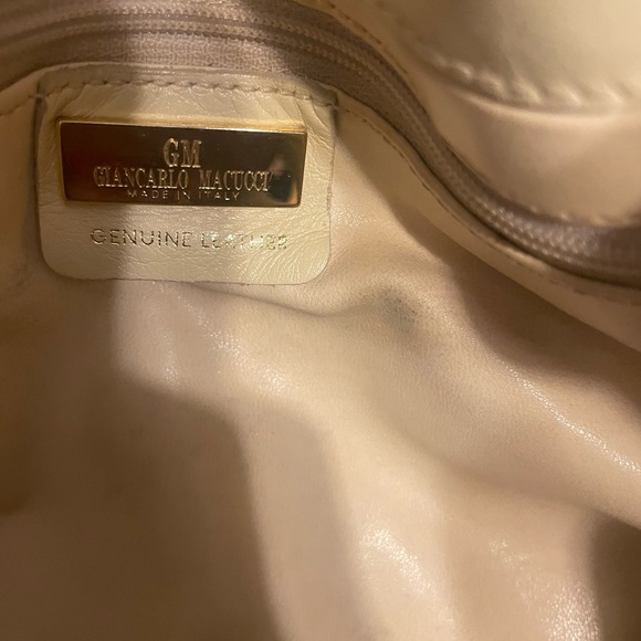 Giancarlo Macucci GM Bag Made in Italy Ivory & Brown Bag - Picture 3 of 16